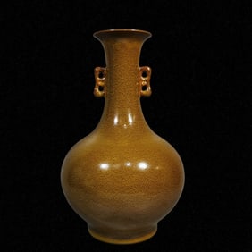 A Rare Teadust Glazed Double-Ears Vase