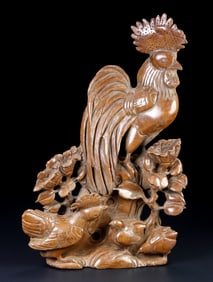 An Archaic Gaogu yu Rooster Ornament