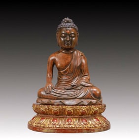 A Rare Eaglewood Statue of Sakyamuni