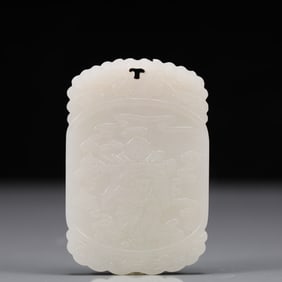 An Exquisite White Jade Buddha Statue Pendant