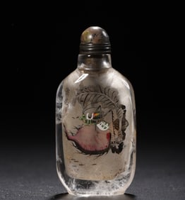 An Exquisite Crystal Insect Pattern Snuff Bottle
