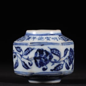 An Exquisite Blue and White Lotus Pattern Jar