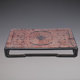A Exquisite Carved Red Lacquer Ornament