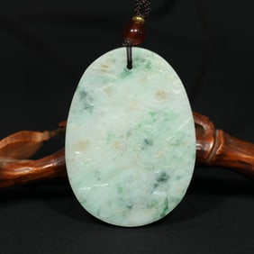 An Exquisite Jadeite Character and Story Pattern Pendant