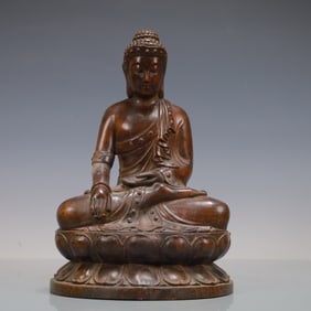 A Exquisite Eaglewood Statue of Sakyamuni Ornament