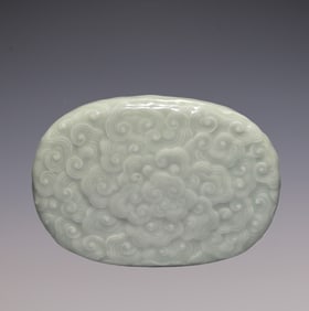 An Exquisite Celadon Glazed Brush Holder