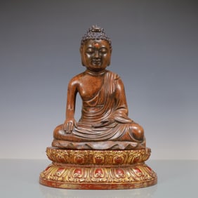 A Exquisite Eaglewood Statue of Sakyamuni Ornament