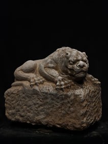 An Exquisite Limestone Auspicious Beast Ornament