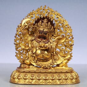 An Exquisite Gilt Bronze Statue of Vajra