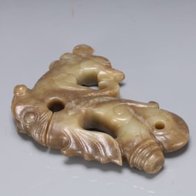 A Exquisite Archaic Jade Dragon Ornament Hong Shan Culture
