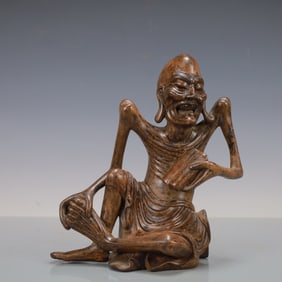 A Exquisite Eaglewood Statue of Arhat Ornament