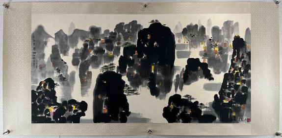 An Fabulous Chinese Ink Landscape By Paper