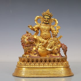 A Exquisite Gilt Bronze Statue of Mammon