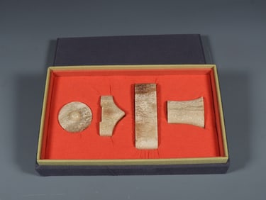 A Set of Fine White Jade Ornament