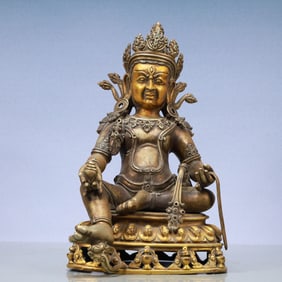 A Exquisite Gilt Bronze Statue of Mammon