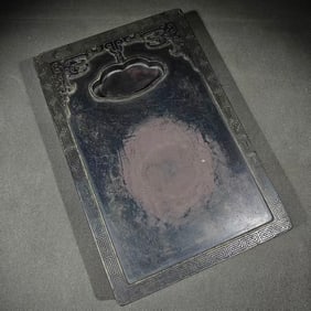An Exquisite Dragon Pattern with poem Inkstone