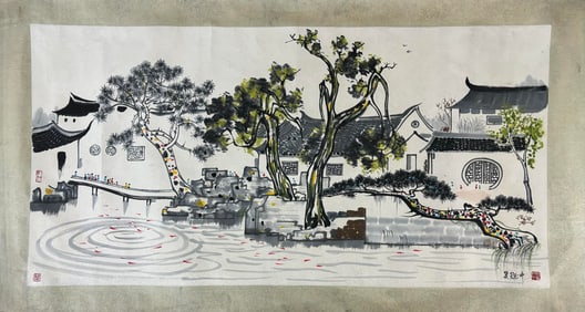 An Fabulous Chinese Ink Landscape By Paper