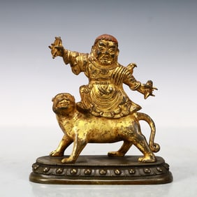 A Exquisite Gilt Bronze Statue of Mammon