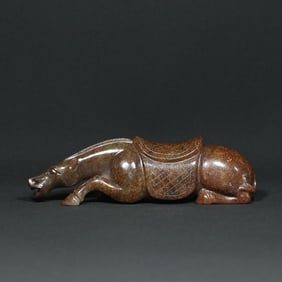 An Exquisite Archaic Jade Horse Ornament