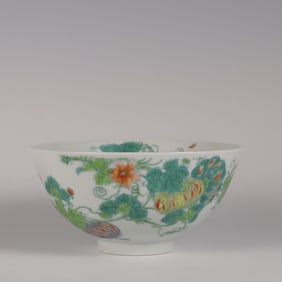 An Exquisite DoucaI Flower and Fruit Pattern Bowl