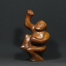 An Exquisite Archaic Jade Figure Ornament