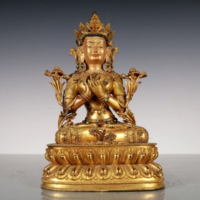 A Exquisite Gilt Bronze Statue of Bodhisattva Buddha statue