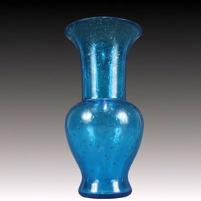 A Precious Coloured glaze Blue Glazed Vase
