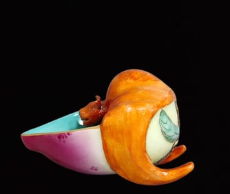An Exquisite Famille-Rose Bats and Peach Pattern Water Pot