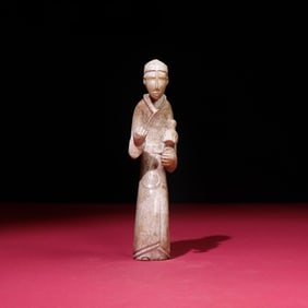 An Exquisite White Jade Figure Ornament