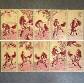 A Chinese Ink Painting of Horse on Paper,Xu Beihong