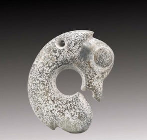 An Archaic Hongshan Culture Cyan jade Pig and Dragon Pendant