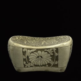 An Exquisite Cizhou yao Flower Pattern Pillow
