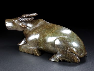 An Archaic Gaogu yu Buffalo Ornament