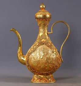 An Exquisite Gilt Bronze Figure Pattern Ewer