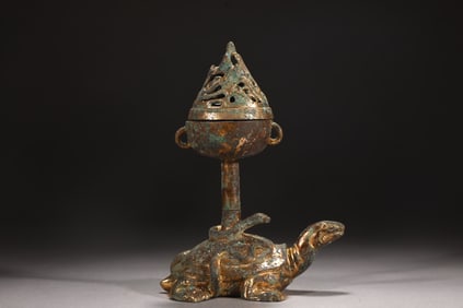 A Rare Gilt Bronze Auspicious Beast Censer