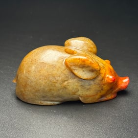 An Exquisite White Jade Pig Ornament