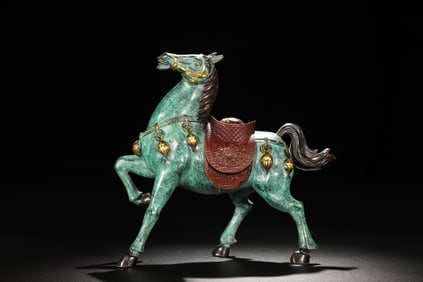 A Rare Cloisonne Horse Ornament