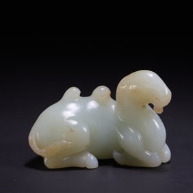 A Rare Hetian Jade Camel Ornament