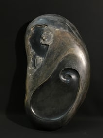 A Rare Bodhidharma-patterned Duan inkstone