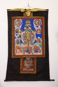 A Rare Thangka Tara Tibetan Buddhist Statue Painting Canvas