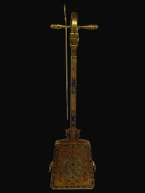 A Rare Bronze-gilt Horse-head Erhu Violin