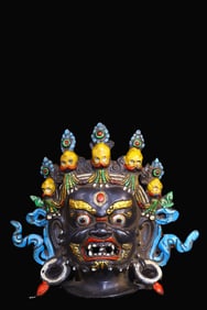 A Rare Lima Copper Chasing Colored Vajra