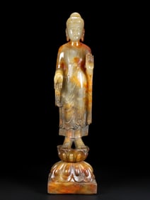 A Rare Ancient jade Buddha statue