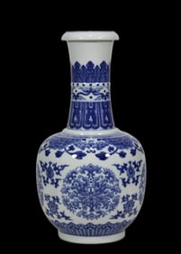 Blue and White Lotus Pattern Vase