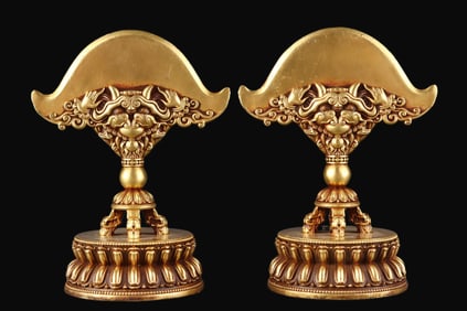 A Rare Gilt Bronze Statue of Vajra Standing Statue