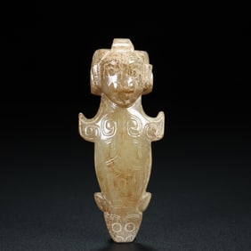 A Rare Ancient jade belt buckle