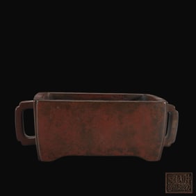 A Rare Bronze Body Horse Trough Incense Burner
