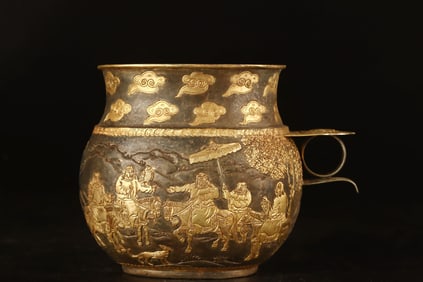 A Rare Copper Gilt Figure-Patterned Jar