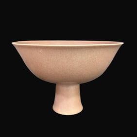 A Rare Eggplant Purple Glaze High-foot Bowl