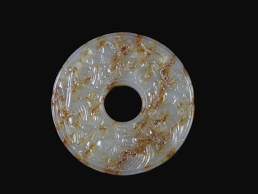 A Rare Hetian Jade Bi (Disc)